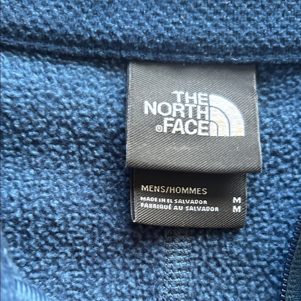 The North Face Men's Navy Quarter-Zip Fleece ! Medium - Picture 4 of 4